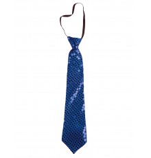 Cravate à sequins tissu argent - Accessoires pas cher