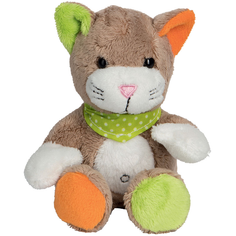 Peluche chat
 multicolore 15 cm