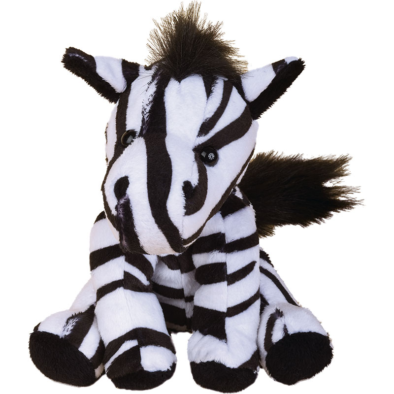 Peluche zèbre
 noir et blanc 15 cm