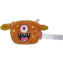 Peluche Porte Monnaie monstre orange 10 cm