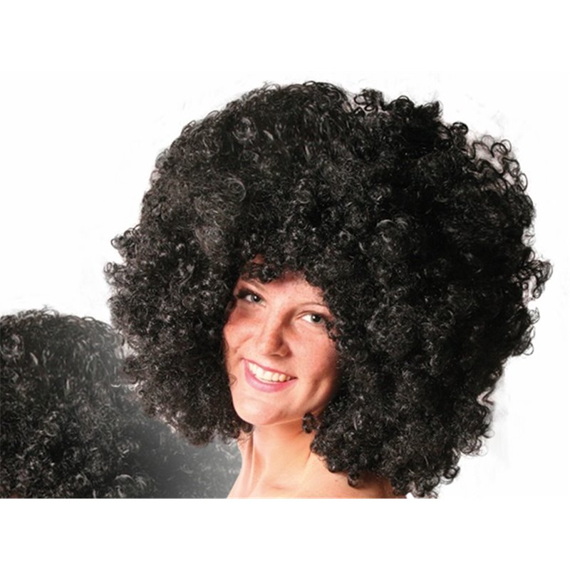 Perruque Afro Géante de Couleur Noire