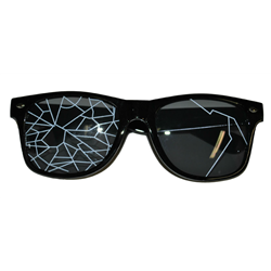 Lunettes avec Motif Verre Cassé Noir