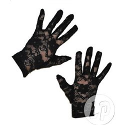 Paire de Gants en Dentelle Noir