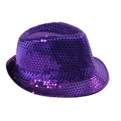 Chapeau trilby à paillettes Violet