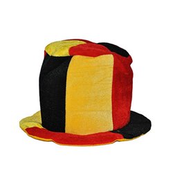 Chapeau Carnaval en Mousse Motif "Belgique"