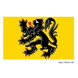 Drapeau de Flandre Belgique en Synthétique