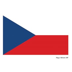 Drapeau Synthétique de la République Tchèque avec Gaine