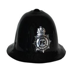 Casque Officier de Police Anglais Bobby Noir