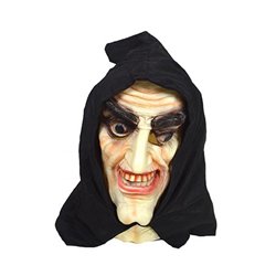 Masque Sorcier avec Cagoule Noire