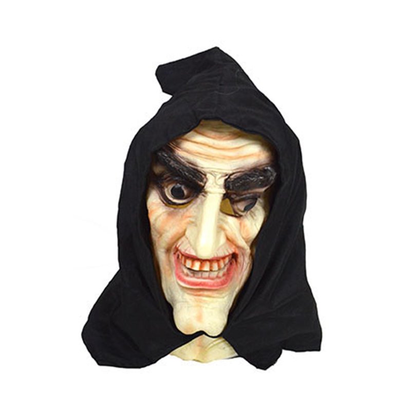 Masque Sorcier avec Cagoule Noire