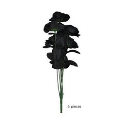 Bouquet de Fleurs Roses Artificielles Noir