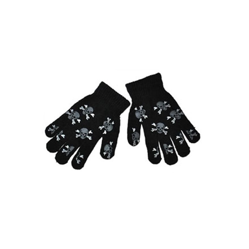 Paire de Gants Motifs Tête de Mort