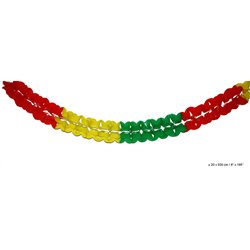 Guirlande couleur drapeau rasta de 5m