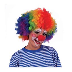 Perruque Afro de Clown Arc en Ciel