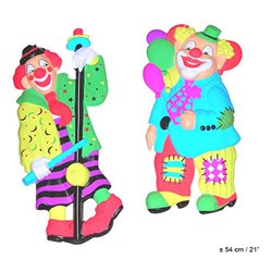 Lot de 2 décorations murale clown