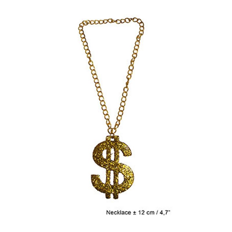 Collier en Plastique Or Dollar