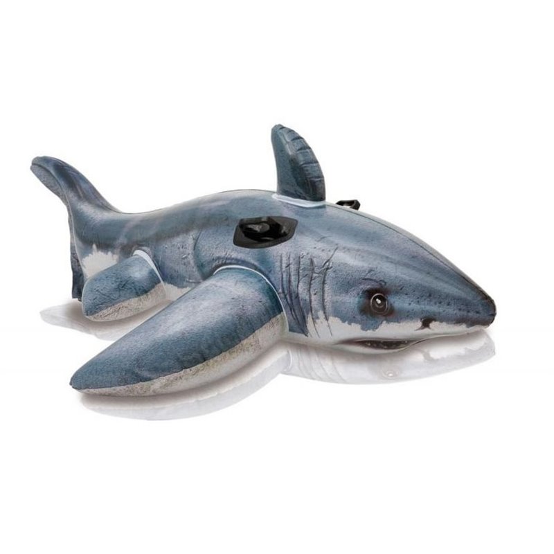 Requin Blanc Gonflable Chevauchable