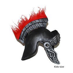 Casque de Guérier Romain avec Plumeau Rouge pour Enfant