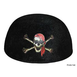 Chapeau-bandana de pirate avec tête de mort