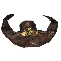 Chapeau de pirate en faux cuir