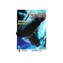 Pistolet UZI bruiteur avec étincelles 22cm