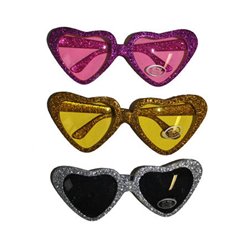 Lunettes Coeur à Paillettes de Différentes Couleurs