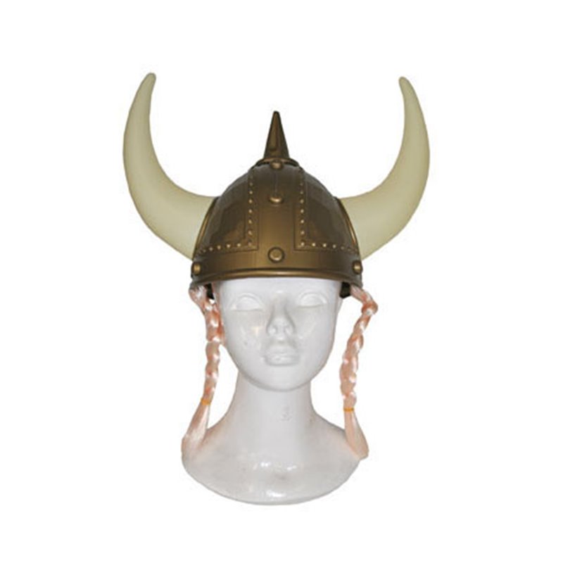 Casque de Viking Grandes cornes et Tresses