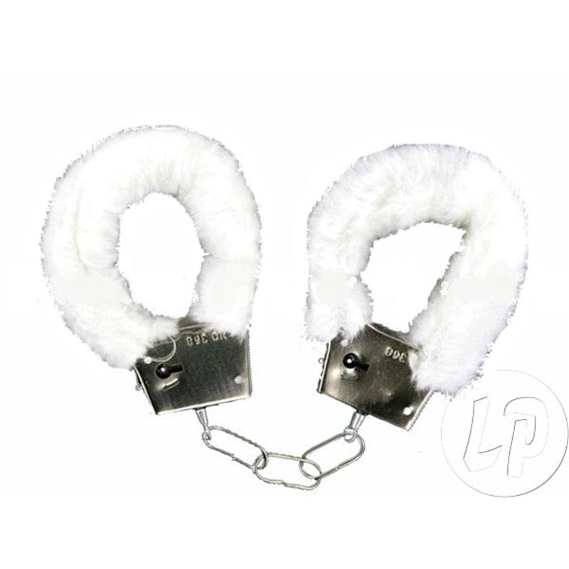 Menottes en peluche Blanc