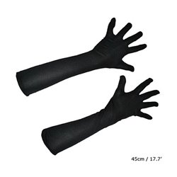 Paire de Gants Long Noire d'une Longueur de 45 cm