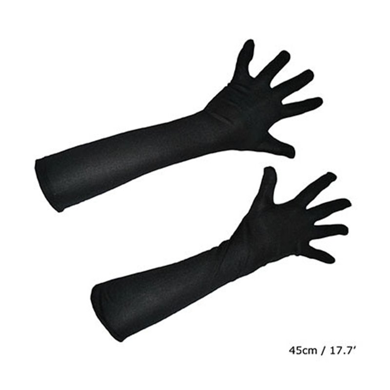 Paire de Gants Longs Noirs de 32 cm