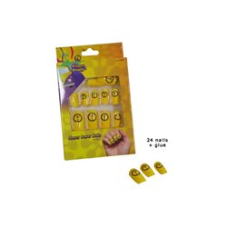 Lot de 24 faux ongles "Peace & Love"