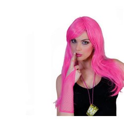 Perruque Cheveux Longs Diva Pink Fuchsia