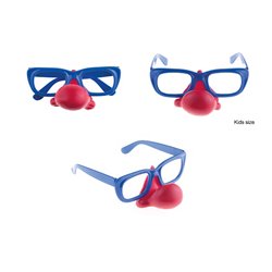 Lunettes de Clown Bleu avec Nez Rouge