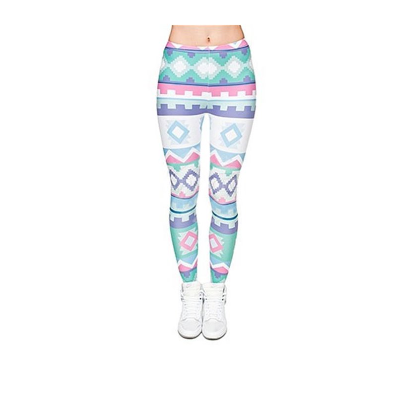 Legging à motif patchwork pastel