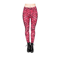 Legging motif écailles roses