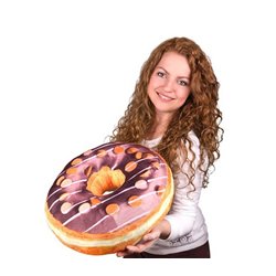 Coussin Donut à la vanille