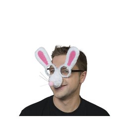 Lunettes Lapin à Fourrure avec Oreilles et Nez