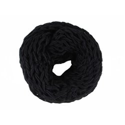 Foulard Tube en Tricot de Couleur Noir