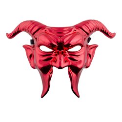 Masque de Diable de Couleur Rouge Métallisée