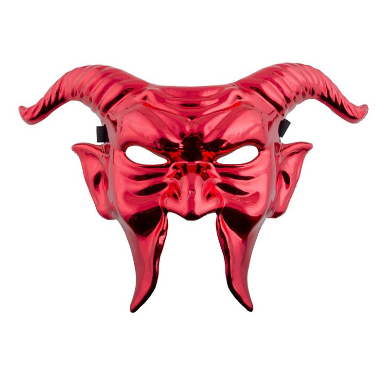 Masque de Diable de Couleur Rouge Métallisée