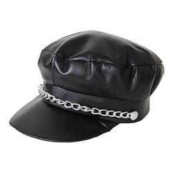 Casquette de Motard Noire avec Chaine