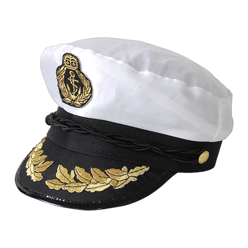 Casquette de Capitaine avec un Motif d'Ancre et des Ornements