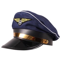 Casquette de Pilote de Couleur Bleu Marine