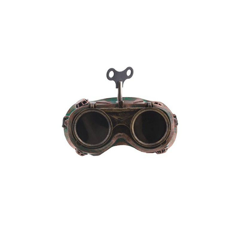 Lunettes Steampunk Bronze avec Rabat et Clef