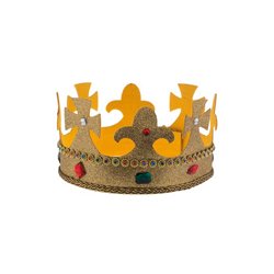 Couronne avec Incrustations des Pierres et Croix en Or d'Hauteur 11 cm