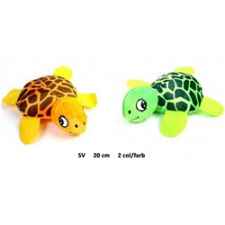 Peluche Tortue de Coloris Jaune et Vert 20 cm