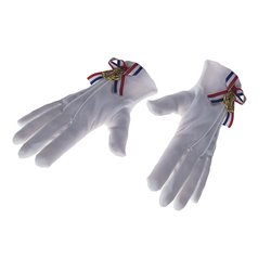 Paire de Gants de Marin Blanc à Effet Satiné