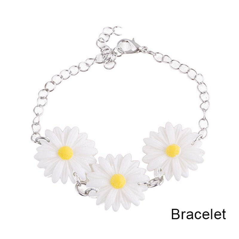 Bracelet avec 3 Fleurs Marguerites