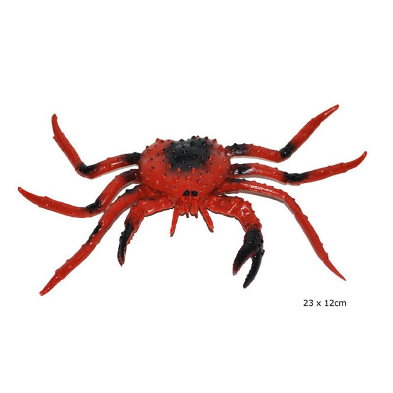 Crabe en Plastique de Couleur Rouge et Noir