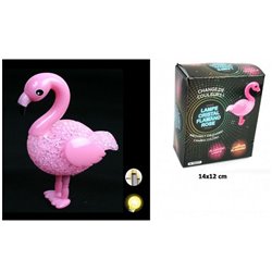 Lampe Cristal Led Lumineuse Flamand Rose